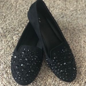 Vera Wang Studded Black Flats: Size 8